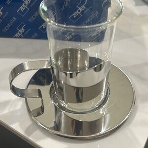 Zepter International 6 tea cups with plates, plus 1 tea pot, plus 1 saucer.